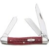 Case 786 Medium Stockman Folding Pocket Knife With Red Jigged Bone Handle