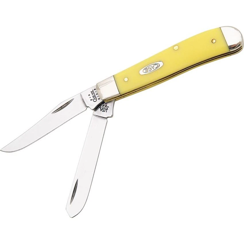 Case 80029 Mini Trapper Folding Pocket Knife With Yellow Synthetic Handle 1 Case 80029 Mini Trapper Folding Pocket Knife With Yellow Synthetic Handle