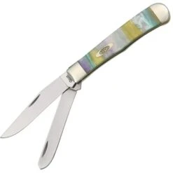 Case 9254RB Trapper Folding Pocket Knife With Rainbow Corelon Handle