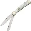 Case 9254WP Trapper Folding Pocket Knife With White Pearl Corelon Handle