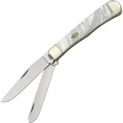 Case 9254WP Trapper Folding Pocket Knife With White Pearl Corelon Handle