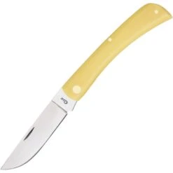 Case 00038 Sod Buster Folding Pocket Knife With Yellow Smooth Synthetic Handle