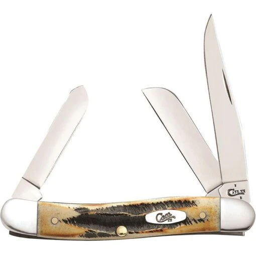 Case 03578 Medium Stockman Bonestag Knife With Bonestag Handle -Case Knives Sales 220051 220055