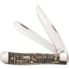 Case 22031 War Series Trapper Korean War Knife With Natural Bone Handle