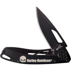 Case 52213 Harley TecX Framelock Knife With Black Stainless Handle