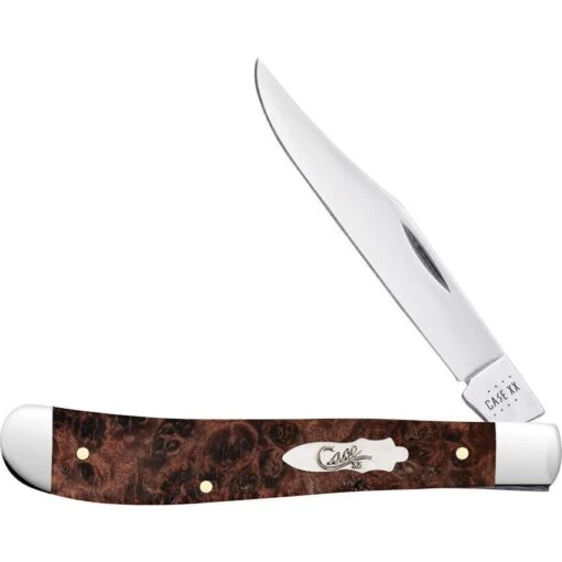 Case 64063 Slimline Trapper Maple Burl -Case Knives Sales 321914 321919