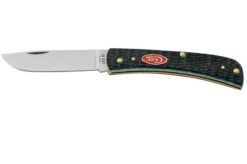 Case Sod Buster Jr. Rogers Jig 06890, 6137 SS, Navy Blue Bone, Pocket Knife