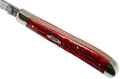 Case Slimline Trapper Dark Red Bone, Standard Jig, 06982, 61048 CV Pocket Knife -Case Knives Sales CE06982 06 case