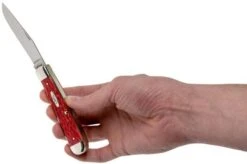 Case Trapper Dark Red Bone, Standard Jig, 06984, 6254 CV Pocket Knife -Case Knives Sales CE06984 05 case