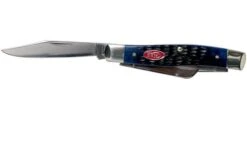 Case Medium Stockman Navy Blue Bone, Rogers Jig, 07049, 63032 SS Pocket Knife -Case Knives Sales CE07049 03 case 1