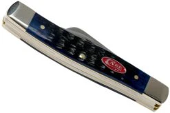 Case Medium Stockman Navy Blue Bone, Rogers Jig, 07049, 63032 SS Pocket Knife -Case Knives Sales CE07049 04 case