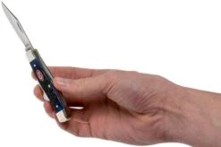 Case Medium Stockman Navy Blue Bone, Rogers Jig, 07049, 63032 SS Pocket Knife -Case Knives Sales CE07049 05 case 1