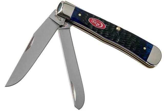 Case Trapper Navy Blue Bone, Rogers Jig, 07051, 6254 SS Pocket Knife 1 Case Trapper Navy Blue Bone, Rogers Jig, 07051, 6254 SS Pocket Knife
