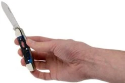 Case Canoe Navy Blue Bone, Rogers Jig, 07309, 62131 SS Pocket Knife -Case Knives Sales CE07309 05 case