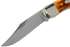 Case Knives Pocket Hunter Pocket Worn Harvest Orange Bone Corn Cob Jig 07398, 61165 SS Pocket Knife -Case Knives Sales CE07398 03 case