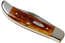 Case Knives Pocket Hunter Pocket Worn Harvest Orange Bone Corn Cob Jig 07398, 61165 SS Pocket Knife -Case Knives Sales CE07398 04 case