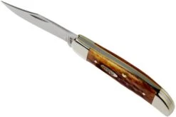 Case Knives Pocket Hunter Pocket Worn Harvest Orange Bone Corn Cob Jig 07398, 61165 SS Pocket Knife -Case Knives Sales CE07398 06 case
