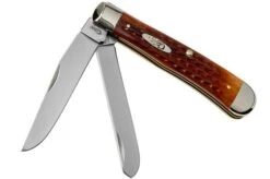 Case Knives Trapper Pocket Worn Harvest Orange Bone Corn Cob Jig 07401, 6254 SS Pocket Knife