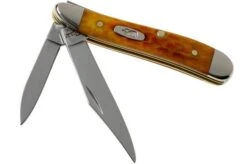 Case Knives Peanut Pocket Worn Harvest Orange Bone Corn Cob Jig 07404, 6220 SS Pocket Knife