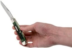 Case Trapper Pocket Worn Bermuda Green Bone, Peach Seed Jig, 09720, 6254 SS Pocket Knife -Case Knives Sales CE09720 05 case