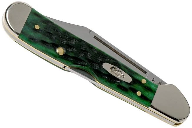 Case Mini Copperlock Pocket Worn Bermuda Green Bone, Peach Seed Jig, 09723, 61749L SS Pocket Knife 4 Case Mini Copperlock Pocket Worn Bermuda Green Bone, Peach Seed Jig, 09723, 61749L SS Pocket Knife - Image 4