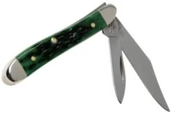 Case Peanut Pocket Worn Bermuda Green Bone, Peach Seed Jig, 09726, 6220 SS Pocket Knife -Case Knives Sales CE09726 02 case