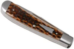 Case HT Trapper, Brown Bone, 154CM, Peach Seed Jig, 10774, TB622021 Pocket Knife, Tony Bose Design -Case Knives Sales CE10774 04 case