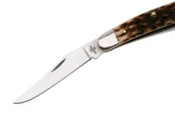 Case Muskrat Amber Bone, Peach Seed Jig, 10798, MUSKRAT SS Pocket Knife -Case Knives Sales CE10798 04 case