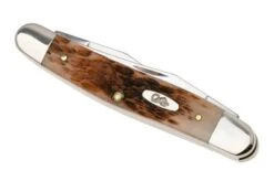Case Muskrat Amber Bone, Peach Seed Jig, 10798, MUSKRAT SS Pocket Knife -Case Knives Sales CE10798 06 case