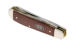 Case Mini Trapper Smooth Dark Red Burlap Micarta, 12271, 10207 CS Pocket Knife -Case Knives Sales CE12271 05 case