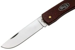 Case Sod Buster Jr, Smooth Dark Red Burlap Micarta, 12273, 10137 CS Pocket Knife -Case Knives Sales CE12273 03 case