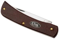 Case Sod Buster Jr, Smooth Dark Red Burlap Micarta, 12273, 10137 CS Pocket Knife -Case Knives Sales CE12273 05 case