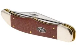 Case Folding Hunter, Smooth Dark Red Burlap Micarta, 12274, 10265 CS Pocket Knife -Case Knives Sales CE12274 05 case