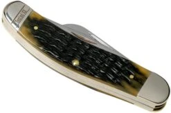 Case Sowbelly Olive Green Bone, Russell Jig, 13283, TB6339 SS Pocket Knife -Case Knives Sales CE13283 04 case