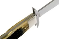 Case Cheetah Olive Green Bone, Russell Jig, 13285, 6111 1/2L SS Pocket Knife -Case Knives Sales CE13285 06 case