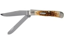Case Trapper Amber Jigged Bone, 00164, 6254 SS Pocket Knife
