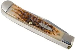 Case Trapper Amber Jigged Bone, 00164, 6254 SS Pocket Knife -Case Knives Sales CE164 05 case ce164 05