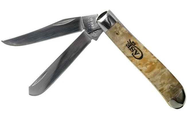 Case Knives Mini Trapper Natural Box Elder Burl, 16565, 7207 SS Pocket Knife 1 Case Knives Mini Trapper Natural Box Elder Burl, 16565, 7207 SS Pocket Knife