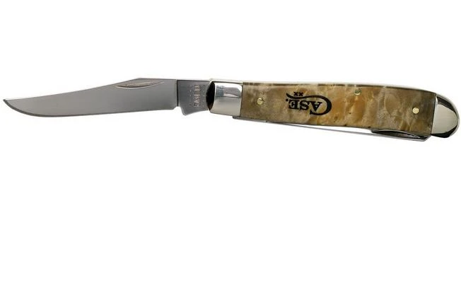 Case Knives Mini Trapper Natural Box Elder Burl, 16565, 7207 SS Pocket Knife 3 Case Knives Mini Trapper Natural Box Elder Burl, 16565, 7207 SS Pocket Knife - Image 3