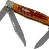 Case Medium Stockman Pocket Worn Harvest Orange Bone, Corn Cob Jig, 17003, 63032 SS Pocket Knife