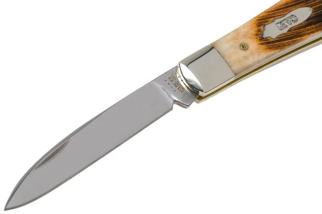 Case Tear Drop, Amber Bone, Sawcut Jig, 17895, TB61028 SS Pocket Knife 3 Case Tear Drop, Amber Bone, Sawcut Jig, 17895, TB61028 SS Pocket Knife - Image 3