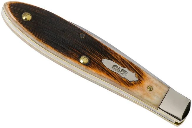 Case Tear Drop, Amber Bone, Sawcut Jig, 17895, TB61028 SS Pocket Knife 4 Case Tear Drop, Amber Bone, Sawcut Jig, 17895, TB61028 SS Pocket Knife - Image 4