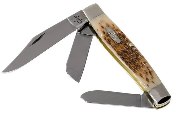 Case Large Stockman Amber Jigged Bone, 00204, 6375 CV Pocket Knife 1 Case Large Stockman Amber Jigged Bone, 00204, 6375 CV Pocket Knife