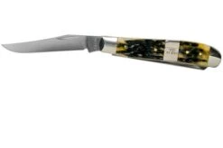 Case Mini Trapper, Tang Stamp Series, Peach Seed Jig, Olive Green Bone 21513, 6207 SS Pocket Knife -Case Knives Sales CE21513 03 case 1