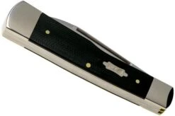 Case Gunstock Double Black Canvas Micarta, 23143, 102130 SS Pocket Knife -Case Knives Sales CE23143 04 case