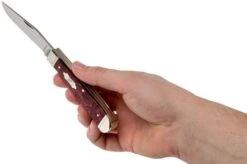 Case Burgundy Smooth Kirinite Trapper Fluted Bolsters (10254 SS) -Case Knives Sales CE23180 05 case