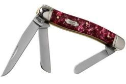 Case Medium Stockman Burgundy Smooth Kirinite, Fluted Bolsters, 23181, 10318 SS Pocket Knife