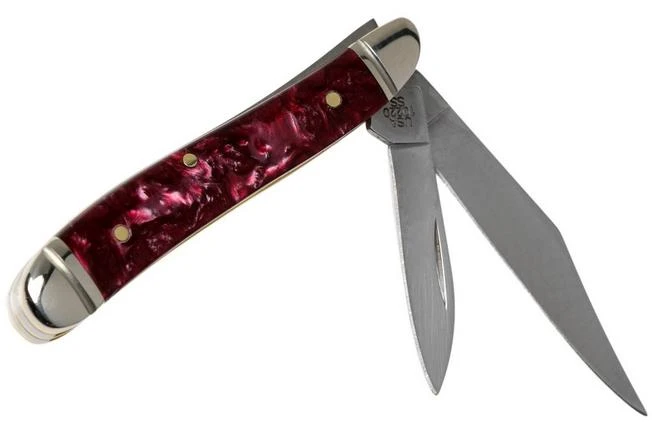 Case Peanut Burgundy Smooth Kirinite, Fluted Bolsters, 23183, 10220 SS Pocket Knife 2 Case Peanut Burgundy Smooth Kirinite, Fluted Bolsters, 23183, 10220 SS Pocket Knife - Image 2