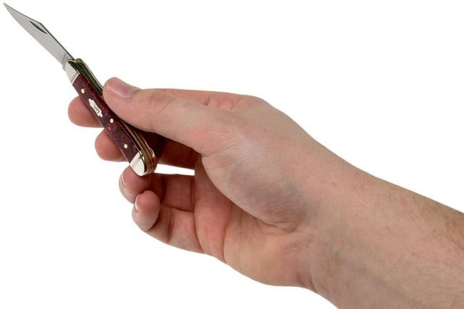 Case Peanut Burgundy Smooth Kirinite, Fluted Bolsters, 23183, 10220 SS Pocket Knife 5 Case Peanut Burgundy Smooth Kirinite, Fluted Bolsters, 23183, 10220 SS Pocket Knife - Image 5