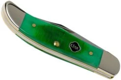 Case Pocket Hunter Clover Green Bone, Sawcut Jig, 23211, 61165 SS Pocket Knife -Case Knives Sales CE23211 04 case